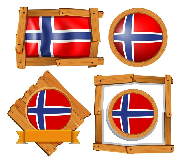 Badge design for flag of Norway