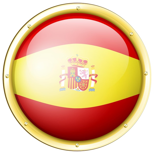 Free vector badge design for flag of spain