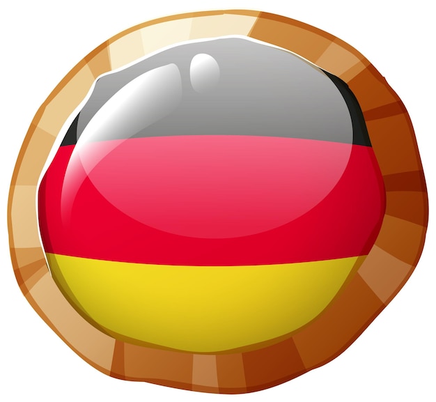 Vettore gratuito design distintivo per la bandiera della germania