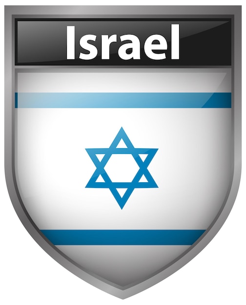 Free vector badge design for israel flag