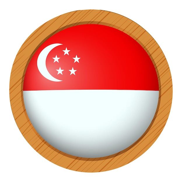 Дизайн значка для флага Сингапура