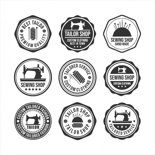 Download Free Tailor Logos And Badges Free Vector Use our free logo maker to create a logo and build your brand. Put your logo on business cards, promotional products, or your website for brand visibility.