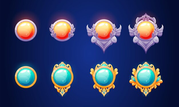 Значок с бриллиантом для игры ui уровня ранга