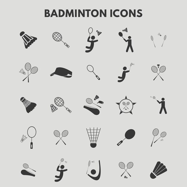 Badminton icons