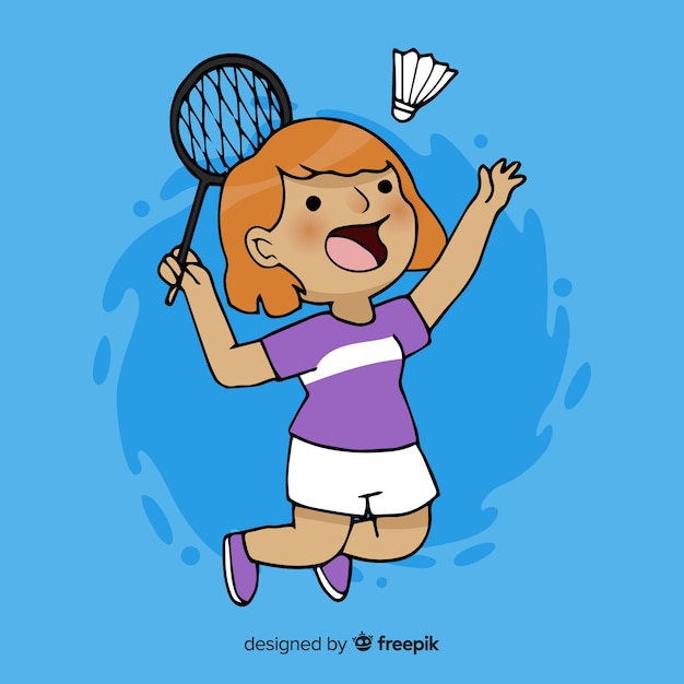 Free vector badminton player