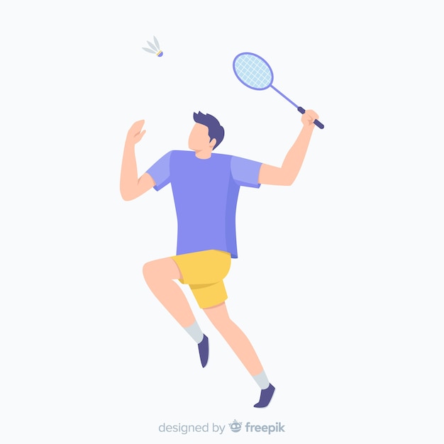 Free vector badminton player