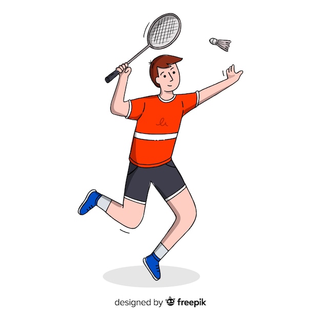Free vector badminton player
