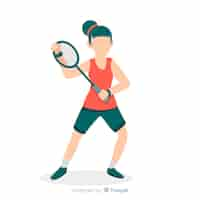 Free vector badminton player