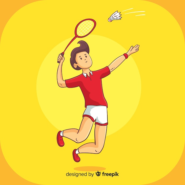 Free vector badminton player