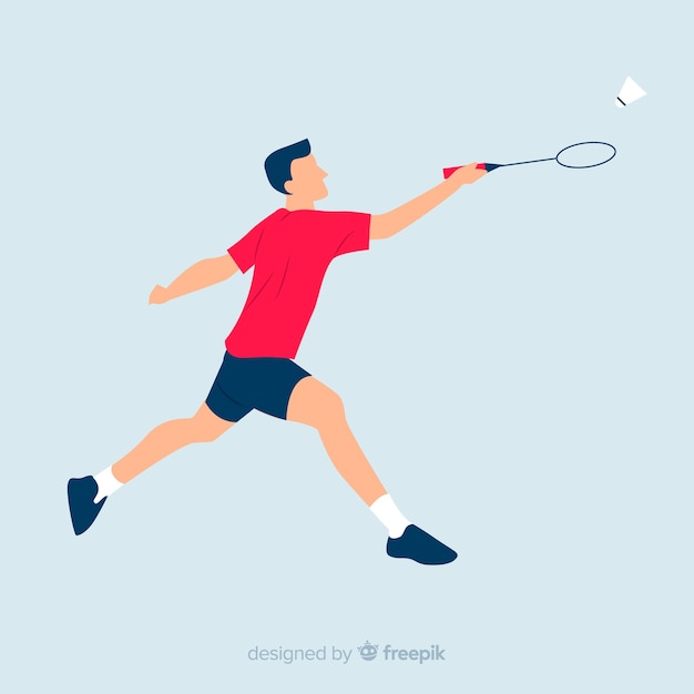 Free vector badminton player