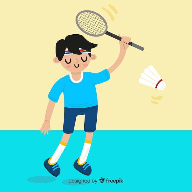 Free vector badminton player