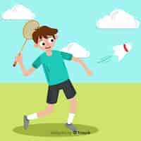 Free vector badminton player