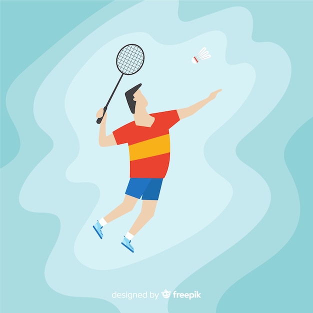 Free vector badminton player