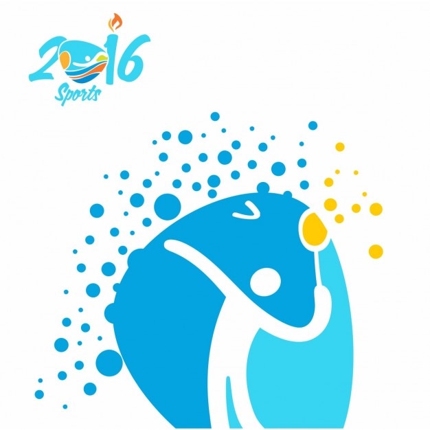 Бесплатное векторное изображение Бадминтона значок rio олимпиада