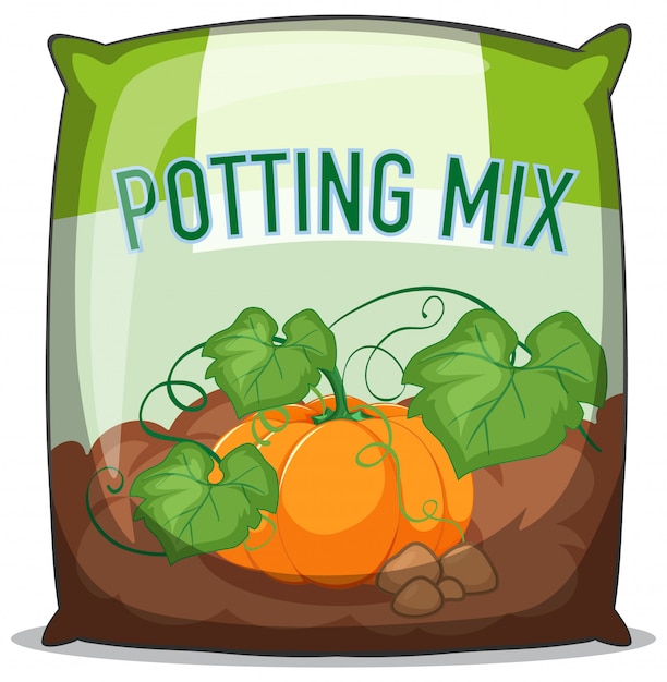 Free vector bag of potting mix