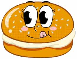 Free vector bagel with happy face