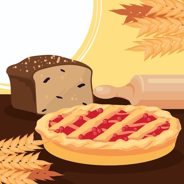 Free vector baked food card