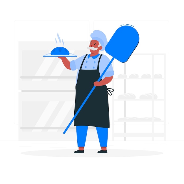 Free vector baker concept illustration