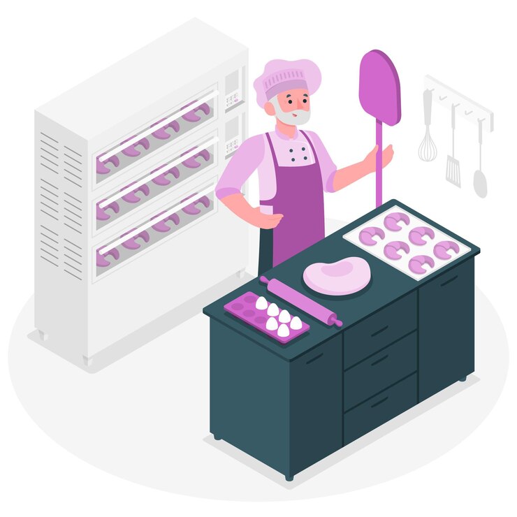 Free Vector baker concept illustration