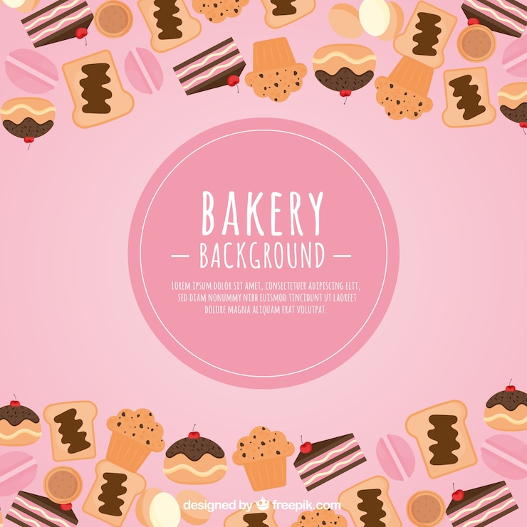 Free Vector bakery background in flat style