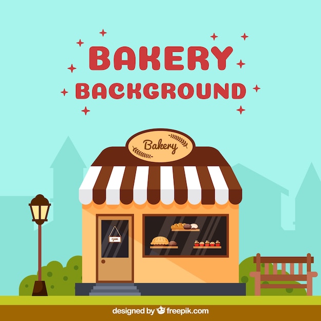 Bakery background in flat style