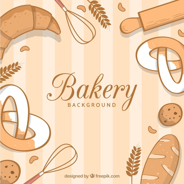 Free vector bakery background in flat style