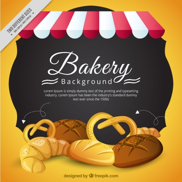 Free vector bakery background with delicious products