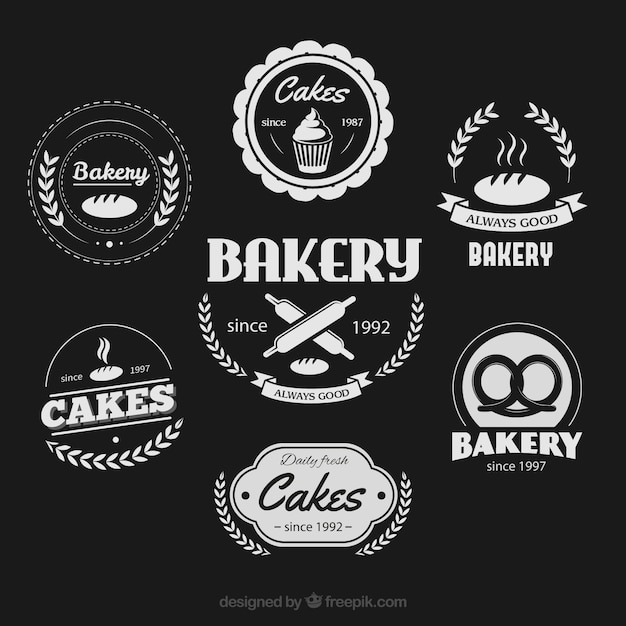Bakery badges in vintage style