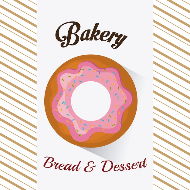 Free vector bakery, dessert and milk bar design.