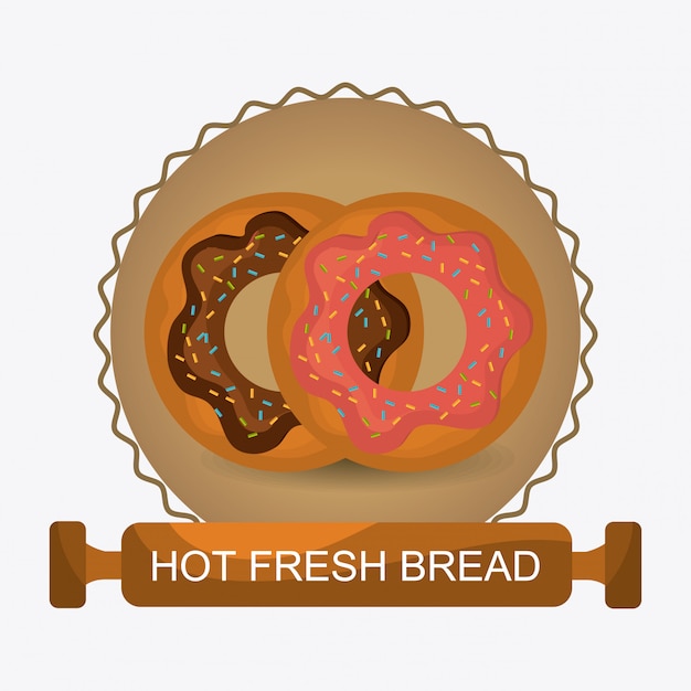 Free vector bakery, dessert and milk bar design.