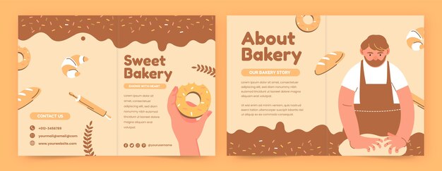 Bakery flat minimal brochure