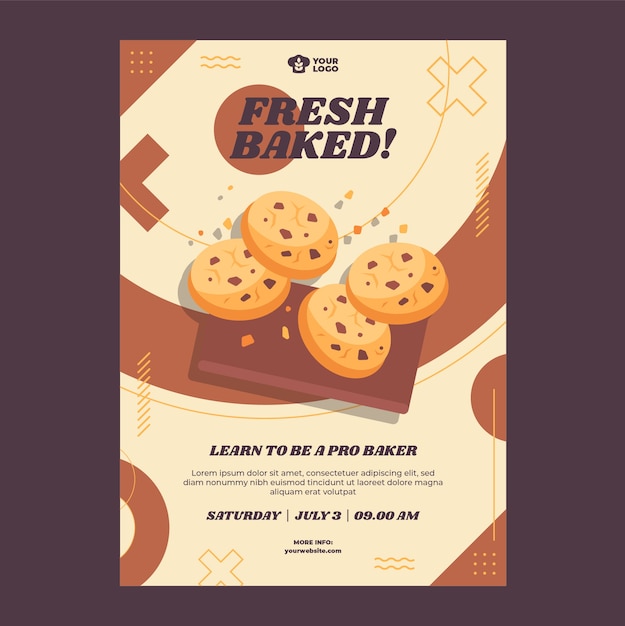 Bakery flat minimal poster