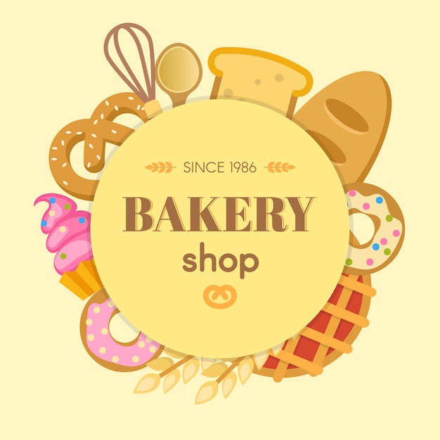Bakery Flat Round Composition