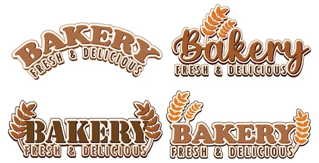 Free vector bakery fresh and delicious text for banner or poster design