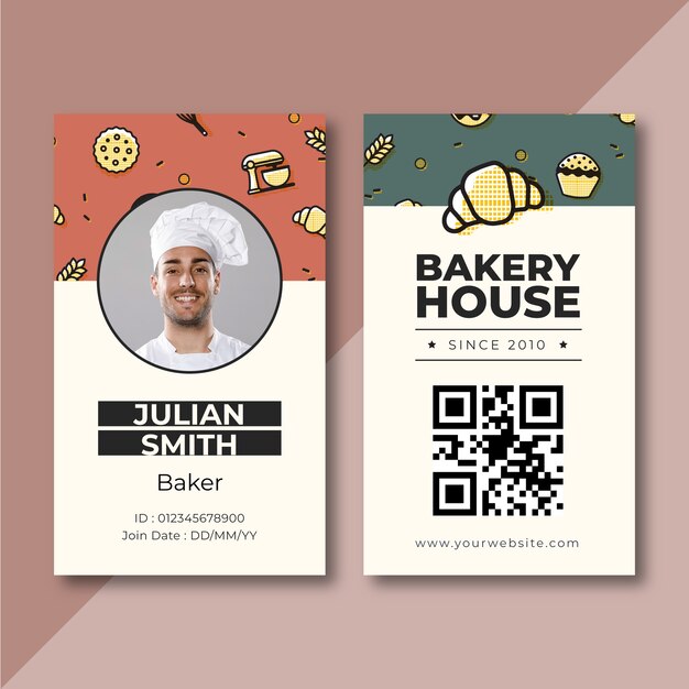 Bakery id card report design template