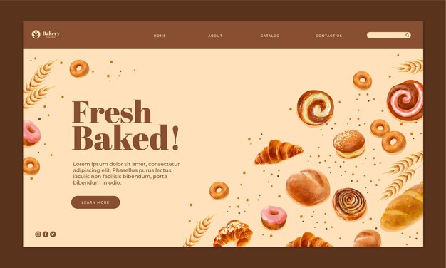 Bakery landing page template