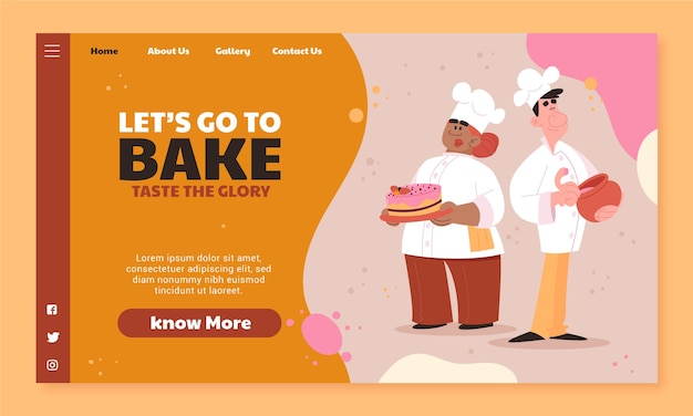 Bakery landing page template