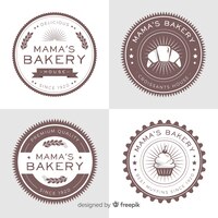 Free vector bakery logo collection