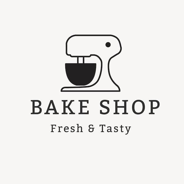 Free vector bakery logo, food business template for branding design vector