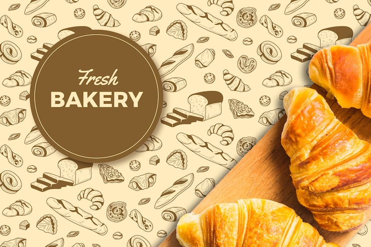 Free Vector bakery pattern background