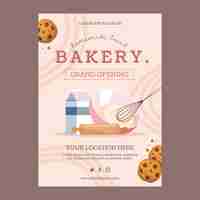 Free vector bakery poster template