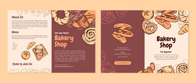 bakery products brochure template