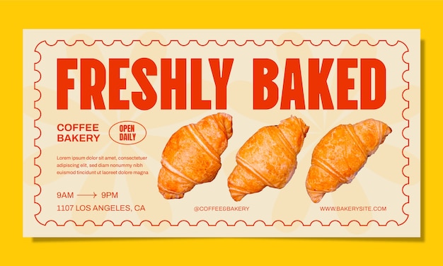 Bakery  products facebook template