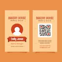 Free vector bakery  products  id card template