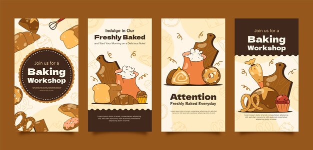 Bakery products instagram stories template