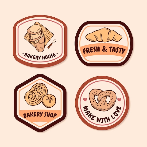 Bakery products labels  template