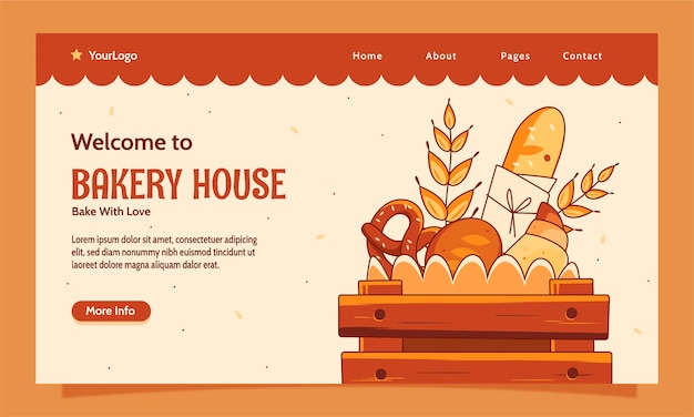 Bakery  products landing page template