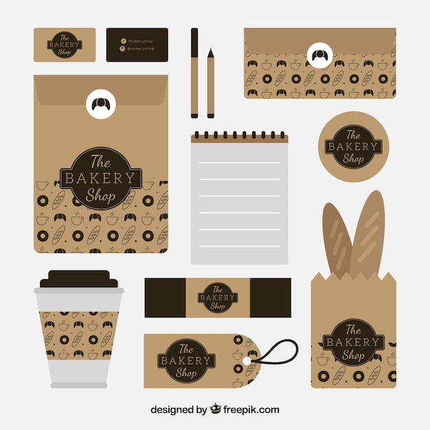 Bakery stationery set