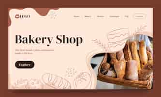 Free vector bakery template design