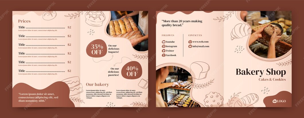 Free Vector | Bakery template design